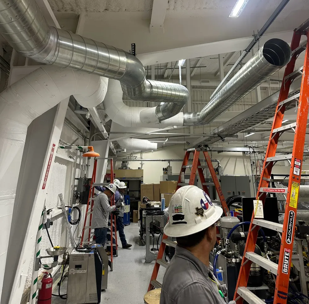 Commercial ductwork installation by Prestige Air Service, Houston, TX