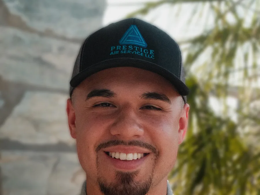 Jorge Castillo, owner of Prestige Air Service, a commercial HVAC company in Conroe, TX